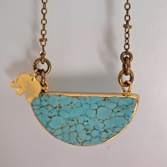 Half Moon Turquoise Pendant - Picture 10 of 13